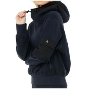 ALO Yoga Blue Oversized Boxy Long Sleeve Hoodie